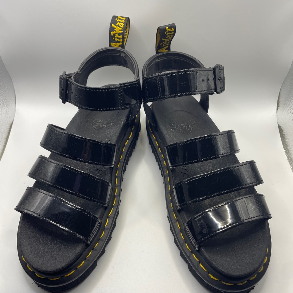 Dr.Marten Blaire 3 strap sandal patent black